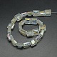 Electroplate Crystal Glass Square Beads Strands EGLA-F064A-01-2