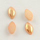 Pearlized Plated Opaque Glass Cabochons PORC-S779-9x18-20-1