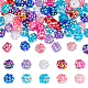 100шт 10 цвета непрозрачных бусин из смолы RESI-GO0001-06-1