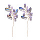 Perline di vetro e ramo avvolto in filo di ottone FIND-R086-07D-1