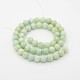 Brins de perles rondes en amazonite de fleurs naturelles G-P070-33-6mm-2