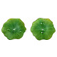 プラスチックチャーム  蓮の葉  グリーン  30x29x4mm  穴：1mm KY-N015-129B-01-3