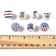 32 шт. 8 стили деревянных европейских бусин на тему Дня независимости WOOD-FP0001-03-2