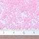 MIYUKIラウンドロカイユビーズ  日本製シードビーズ  （rr207)ピンク裏地クリスタル  11/0  2x1.3mm  穴：0.8mm  約5500個/50g SEED-X0054-RR0207-4