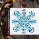 Fingerinspire 2 pcs pochoir de flocons de neige en couches pour la peinture 30x30 cm modèle de dessin de motif de flocons de neige réutilisable pochoir de thème de Noël pour bricolage peinture dessin artisanat décoration de la maison DIY-WH0394-0087-7