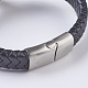 Men's Braided Leather Cord Bracelets BJEW-P194-14B-4