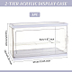 OLYCRAFT 2 Tier Acrylic Display Case Assemble Countertop Acrylic Boxes Dustproof Storage Box Minifigure Display Showcase for Aciton Figures Minifigure Collectibles 10.6x5.5x6.3 Inch ODIS-WH0038-13-2