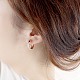 Boucles d'oreilles créoles en laiton écologiques EJEW-AA00099-08RG-5