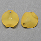 透明なアクリルパーツ  つや消しスタイル  花びら  オレンジ  15x15x4mm  穴：1.5mm  約1985個/500g FACR-R015-15x15mm-02-1