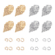 UNICRAFTALE 80pcs 2 Colors Leaf Pattern Charms 304 Stainless Steel Pendants with Jump Rings Golden & Stainless Steel Color Leaf Charms for DIY Necklaces Jewelry Making Accessory STAS-UN0006-13-1