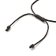 2Pcs Flat Round with Heart Acrylic Braided Bead Bracelets Set with Glass Seed BJEW-JB08034-01-7