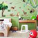 SUPERDANT Woodland Animals Wall Decal Removable Wall Stickers Trees Wall Sticker Home Decor Wall Art Sticker DIY Art PVC Wall Decal Peel and Stick Decals DIY-WH0228-672-4
