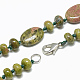 Colliers de perles en unakite naturelle NJEW-S394-01-2