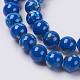 Sea Shell and Synthetic Turquoise Assembled Beads Strands G-G758-06-10mm-3