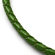 Кожаные браслеты плетеного шнура BJEW-G675-06G-09-2