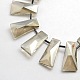 Faceted Electroplate Crystal Glass Trapezoid Beads Strands EGLA-F073B-07-1