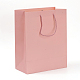 クラフト紙袋  ギフトバッグ  ショッピングバッグ  ウェディングバッグ  ハンドル付き長方形  ピンク  32x25x13cm CARB-G004-B01-1