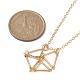 Brass Macrame Pouch Empty Stone Holder for Pendant Necklaces Making NJEW-JN04445-01-3