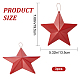 GORGECRAFT 3PCS 5.31 Inch Metal Barn Star Crafts Hanging Wall Decor 3D Iron Red Outdoor Wall Arts Ornament Indoor Outdoor Decoration for Home Farmhouse Christmas July 4th Country Americana Patriotic HJEW-WH0042-37-2