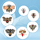 HOBBIESAY 7 Styles Bee Beaded Patches Resin and Rhinestone Garments Appliques Embroidery Sewing Decoratives Patches Insect Patches Accessories for Fabric Cloth Dress DIY Crafting PATC-HY0001-01-4