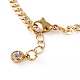 Golden Plated Brass Enamel Chain Bracelets BJEW-JB05881-04-3