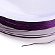 ラウンド銅ジュエリーワイヤー  暗紫色  22ゲージ  0.6mm  約19.68フィート（6m）/ロール CWIR-CW0.6mm-23-3