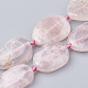 Natürlichen Rosenquarz Perlenstränge G-T105-13-1