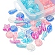 50g 5 couleurs de perles acryliques transparentes de style artisanal TACR-YW0001-52-3