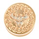 Золотая тональная круглая сургучная печать AJEW-S087-02G-03-2