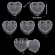 Cajas de regalo de almacenamiento de acrílico con forma de corazón CON-WH0095-47-2