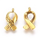 Pendentifs message en alliage de style tibétain mot sculpté hope ruban de conscience de cancer du sein  X-TIBEP-S278-AG-FF-1