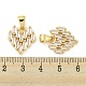 Латунные микропаве прозрачные подвески с фианитом ZIRC-P115-04G-3
