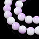 Two Tone Opaque Baking Painted Glass Beads Strands DGLA-Q027-8mm-02-3