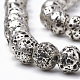 Electroplated Natural Lava Rock Beads Strands G-T098-01C-10-3