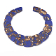 Brins de perles de bronzite et de lapis lazuli synthétiques assemblés G-S327-002-2