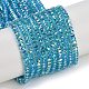 Chapelets de perles en verre électroplaqué&nbsp;GLAA-Q105-03G-1