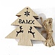 Décorations de pendentifs en bois non finis XMAS-PW0001-170-08-1