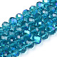 Chapelets de perles en verre électroplaqué EGLA-A034-T8mm-L25-1