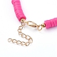 Handmade Polymer Clay Heishi Beaded Choker Necklaces NJEW-JN02722-04-3