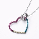 304 Stainless Steel Pendant Necklaces NJEW-L166-14-3