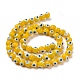 Handgefertigte Murano bösen Blick runde Perle Stränge LAMP-L055-6mm-20-3