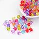 Mixed Color Chunky Dyed Transparent Acrylic Faceted Bicone Spacer Beads for Kids Jewelry X-DBB8mm-1