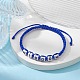 Bracelets de perles tressées en acrylique mot sagesse BJEW-JB09454-4