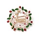 Christmas Theme Rhinestone Brooch Pin JEWB-D061-01KCG-03-1