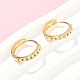 Серьги-кольца из латуни в форме сердца EJEW-Z102-21G-3
