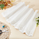FINGERINSPIRE 3Yards White Cotton Eyelet Lace Sewing Trim 14-5/8inch Wide Wave Shape Cotton Lace Trim for Sewing Floral Embroidered Lace Fabric for DIY Wedding Bridal Clothes Dress Decoration OCOR-FH0001-19-4
