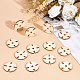 OLYCRAFT 200Pcs Wooden Gear Wheel Unfinished Wooden Gears Undyed Wood Pendants Gear Slices Mini Wooden Sliced Pendant Decoration Poplar Natural Wood Beads for DIY Crafts Art Decoration WOOD-OC0002-63-4