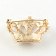 Corona broches de rhinestone chapados en oro claro para mujer JEWB-R011-13-2