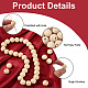 Cheriswelry 100pcs 10 Stil unvollendete Naturholz europäische Perlen WOOD-CW0001-03-4