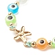 Ensemble de bracelets de perles tressées en résine mauvais œil de style 6pcs 6 BJEW-JB08338-7
